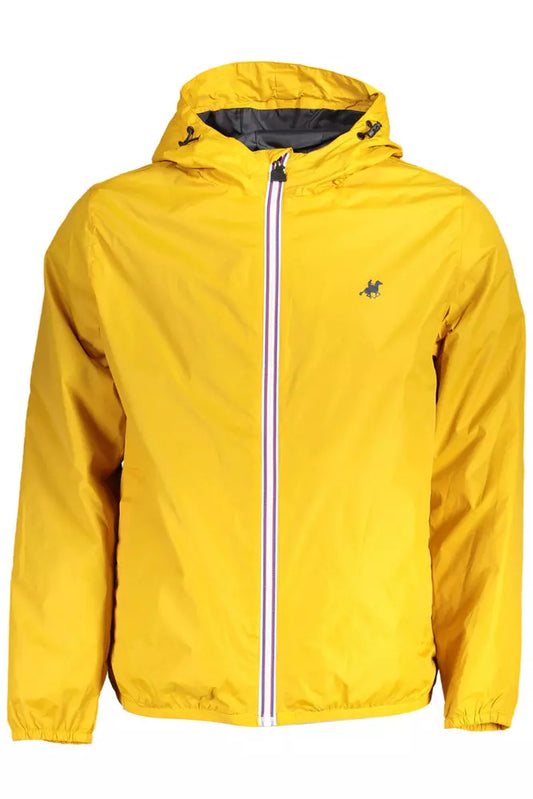 Yellow Nylon Men Jacket