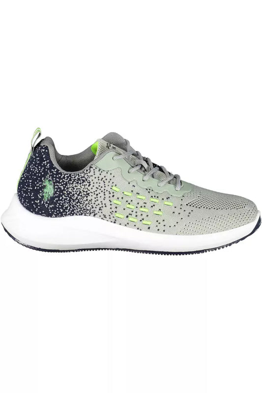 Gray Polyester Men Sneaker