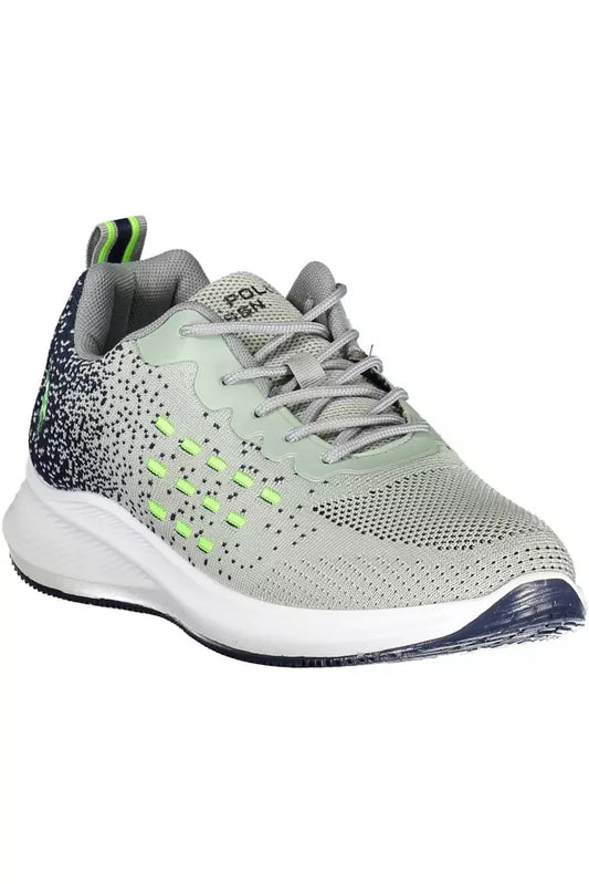 Gray Polyester Men Sneaker