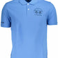 Light Blue Cotton Men Polo Shirt