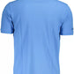 Light Blue Cotton Men Polo Shirt