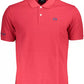 Red Cotton Men Polo Shirt