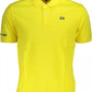 Yellow Cotton Men Polo Shirt