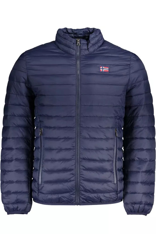 Blue Polyamide Men Jacket