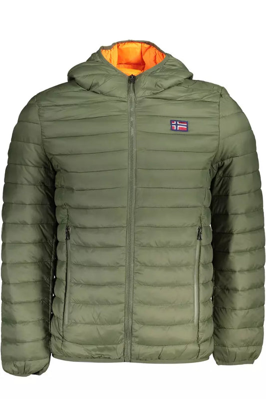 Green Polyamide Men Jacket