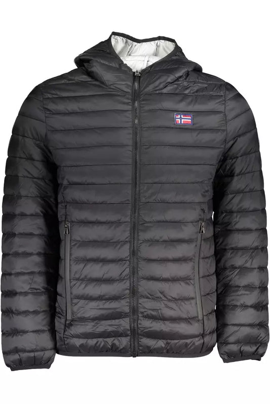 Black Polyamide Men Jacket