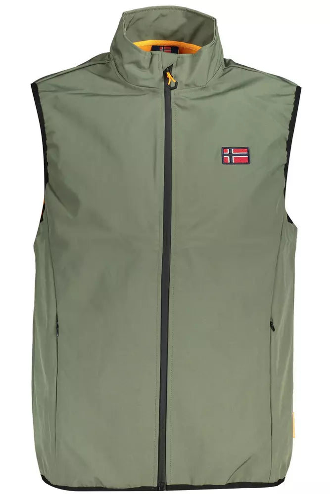 Green Polyester Men Jacket