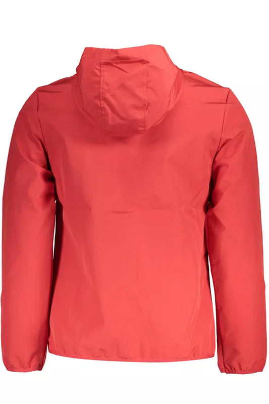 Red Polyester Men Jacket