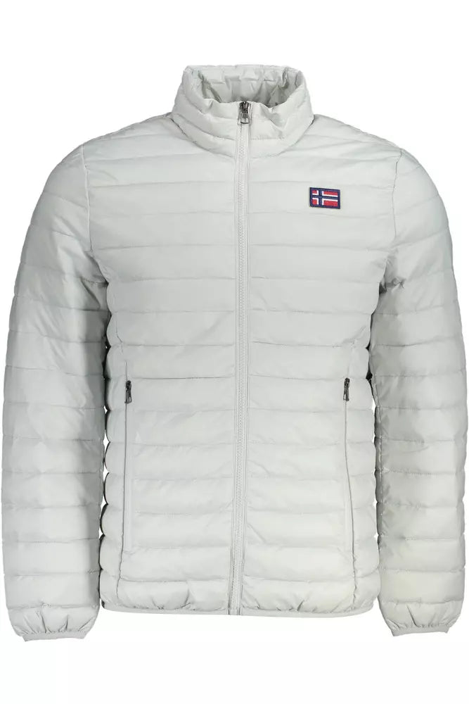 Gray Polyamide Men Jacket