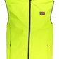 Yellow Polyester Men Sleeveless Jacket
