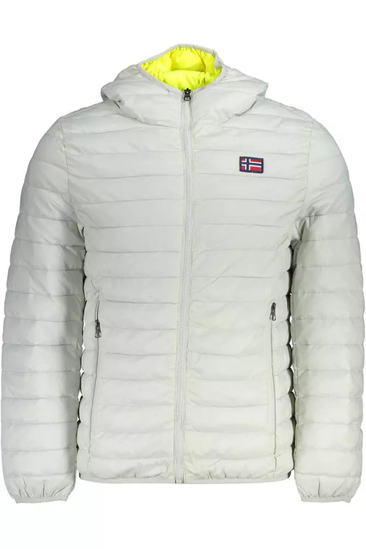 Gray Polyamide Men Jacket