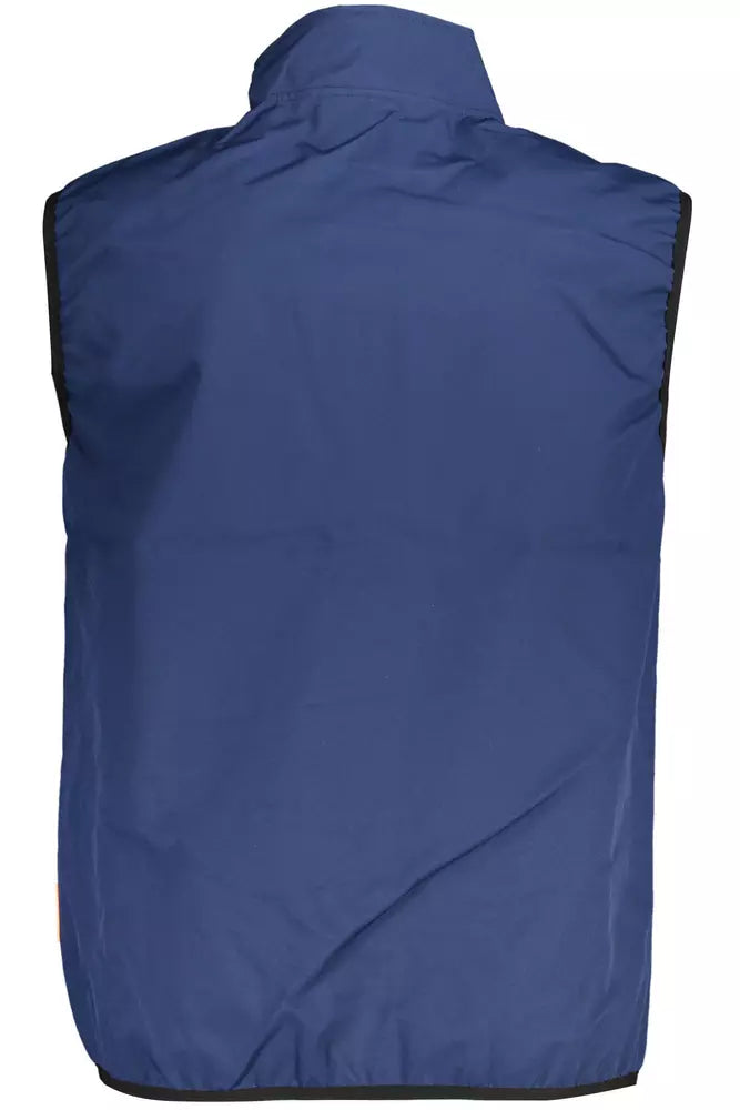 Blue Polyester Men's Jacket