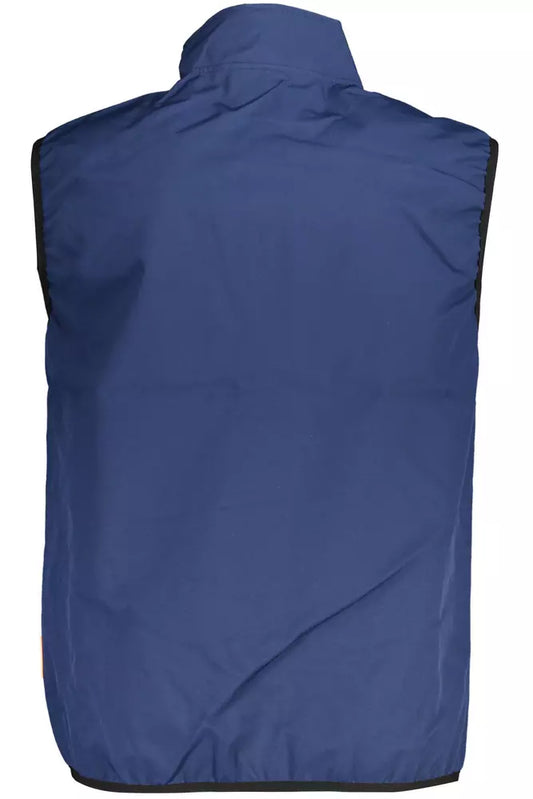 Blue Polyester Men's Jacket