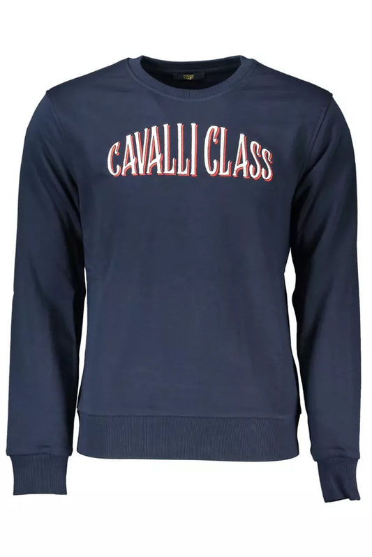 Blue Cotton Men Sweater