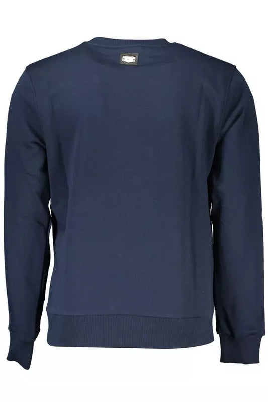 Blue Cotton Men Sweater