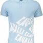 Light Blue Cotton Men Polo Shirt