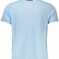 Light Blue Cotton Men Polo Shirt