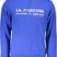 Chic Blue Embroidered Hooded Sweatshirt