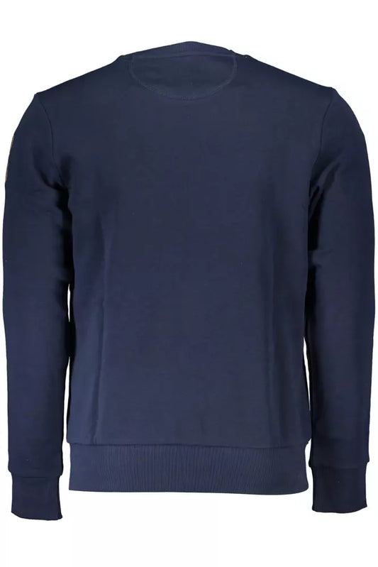 Blue Cotton Men Sweater