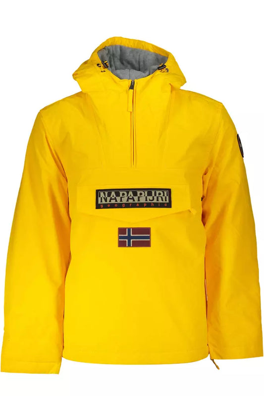Yellow Polyamide Men Jacket