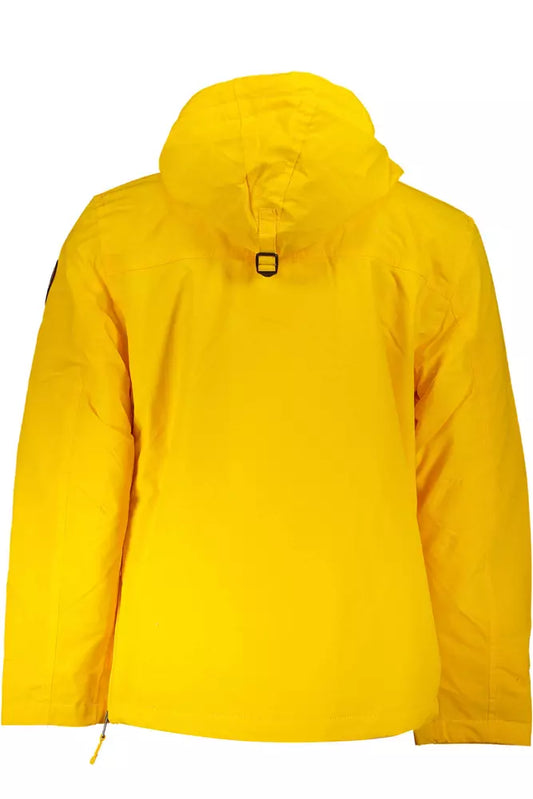 Yellow Polyamide Men Jacket