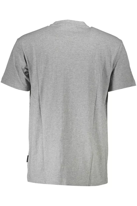 Gray Cotton Men T-Shirt