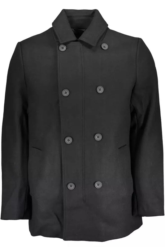 Black Wool Men Jacket