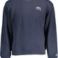 Blue Cotton Men Sweater