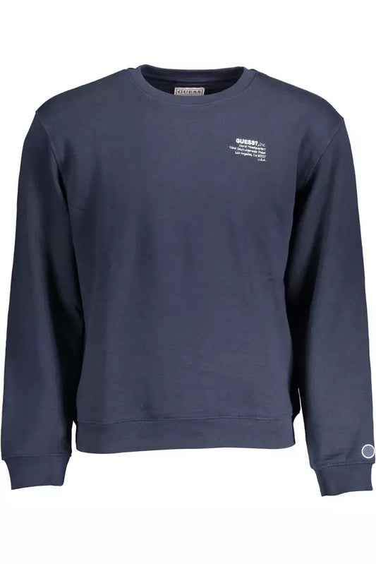 Blue Cotton Men Sweater