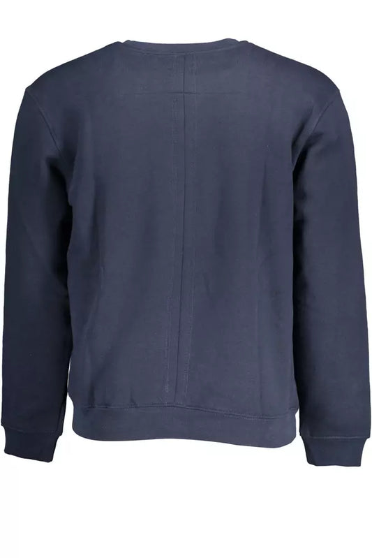 Blue Cotton Men Sweater