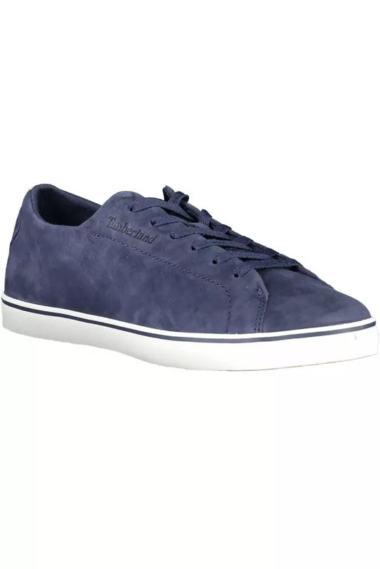 Blue Leather Men Sneaker