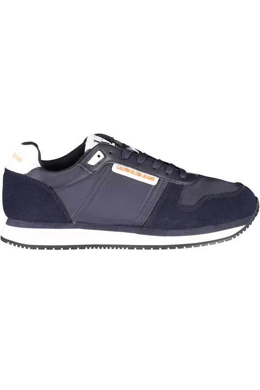 Blue Polyester Men Sneaker