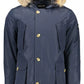 Blue Polyester Men's Jacket