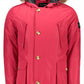 Red Polyester Men Jacket