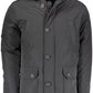 Black Polyester Men Parka