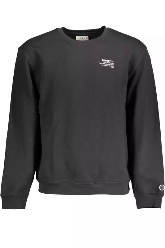 Black Cotton Men Sweater
