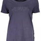 Blue Viscose Women Top