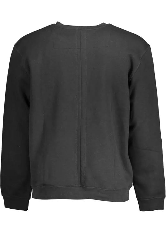 Black Cotton Men Sweater