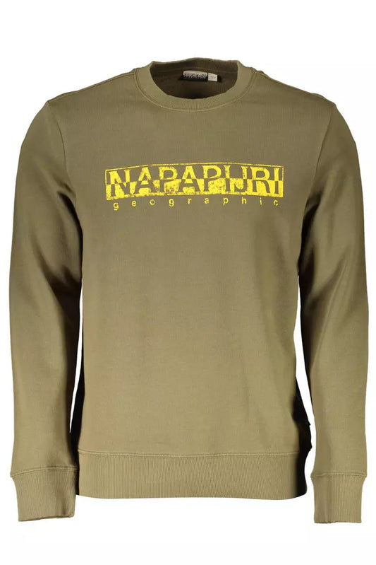 Green Cotton Men Sweater