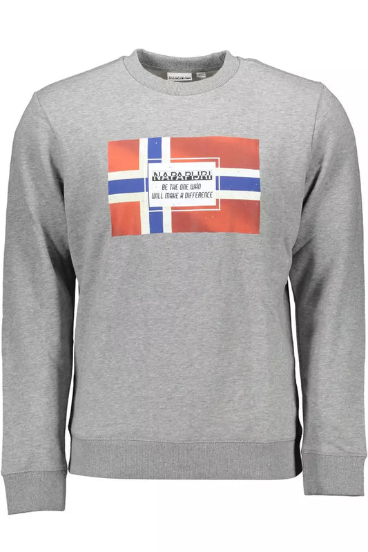 Gray Cotton Men Sweater