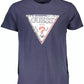 Blue Cotton Men T-Shirt