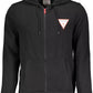 Black Cotton Men's Hooded Sweater