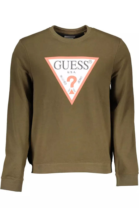 Green Cotton Men Sweater