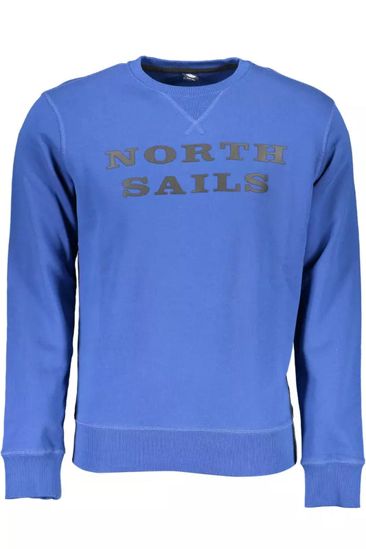 Blue Cotton Men Sweater