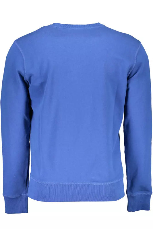 Blue Cotton Men Sweater