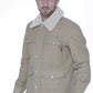 Beige Cotton Men Jacket