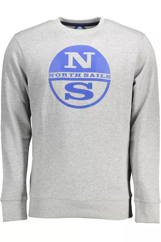 Gray Cotton Men Sweater