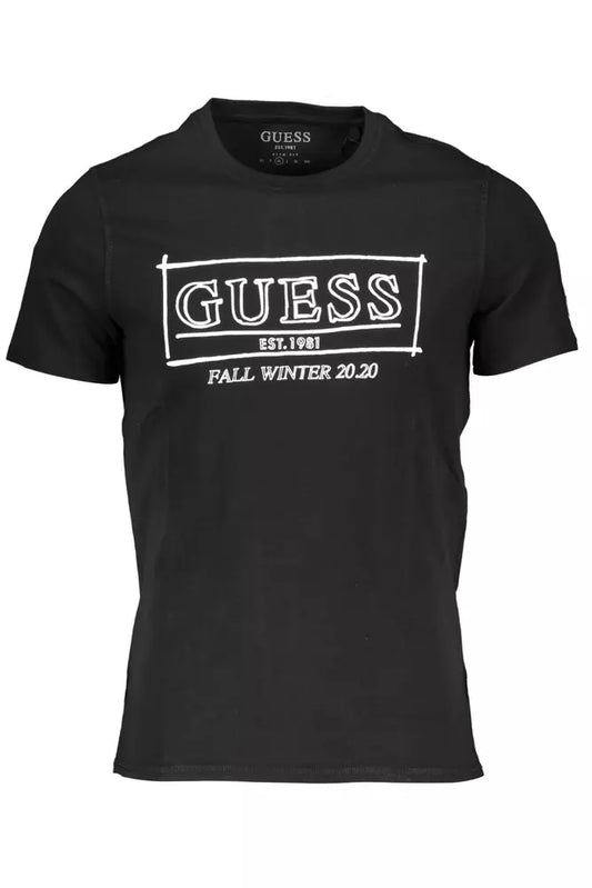 Black Cotton Men T-Shirt