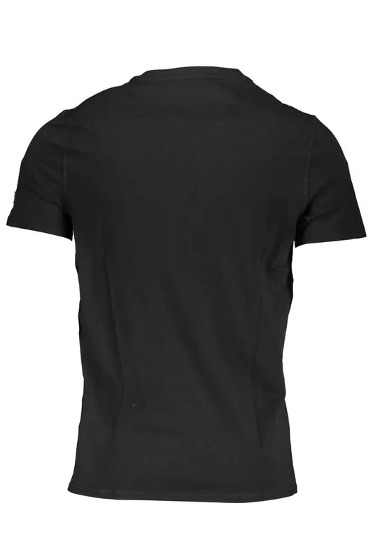 Black Cotton Men T-Shirt