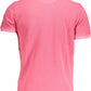 Pink Cotton Men Polo Shirt